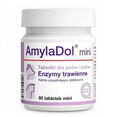 DOLFOS AmylaDol MINI - enzymy trawienne dla kotów i małych psów 90 tab.