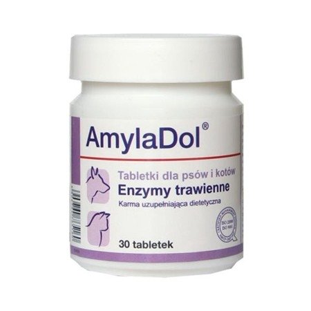DOLFOS AmylaDol - enzymy trawienne dla psów i kotów 90tab.