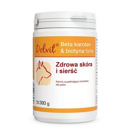 DOLFOS Dolvit Beta karoten & biotyna forte - preparat dla psów poprawiający kondycję skóry i sierśc 300g