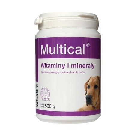 DOLFOS Multical - preparat mineralno - witaminowy dla psów proszek 500g
