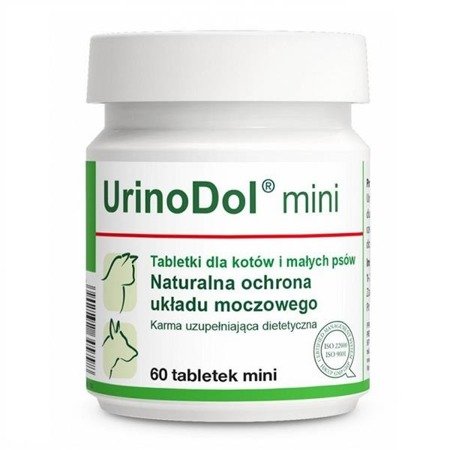DOLFOS UrinoDol MINI - preparat wspomagający ochronę układu moczowego u małych psów i kotów 60 tabl.