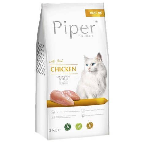 DOLINA NOTECI Piper Animals z kurczakiem - sucha karma dla kota - 3 kg 