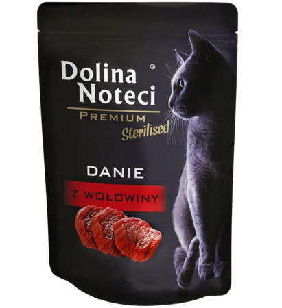 DOLINA NOTECI Premium Sterilised Danie z wołowiny - mokra karma dla kotów sterylizowanych - 85 g
