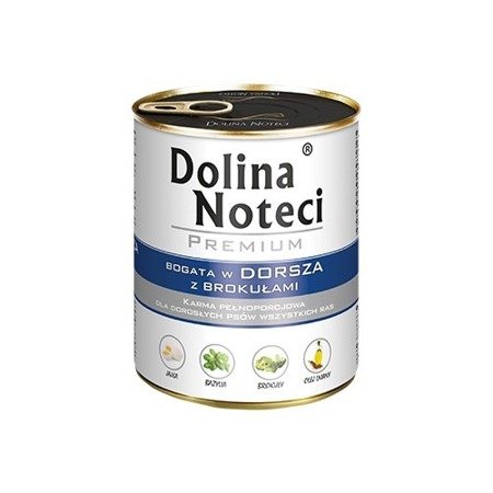 DOLINA NOTECI Premium bogata w dorsza z brokułami - mokra karma dla psa - 800 g