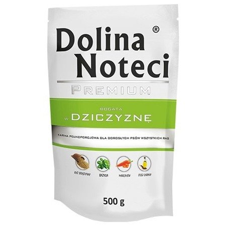 DOLINA NOTECI Premium bogata w dziczyznę - mokra karma dla psa - 500g