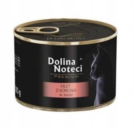 DOLINA NOTECI Premium z filetem z łososia - mokra karma dla kota - 185g