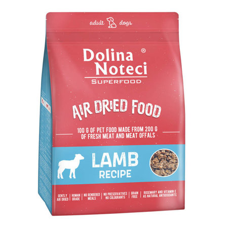 DOLINA NOTECI Superfood Danie z jagnięciny - suszona karma dla psa - 1 kg