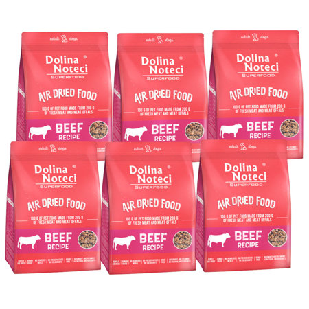 DOLINA NOTECI Superfood Danie z wołowiny - suszona karma dla psa - 6x1 kg 