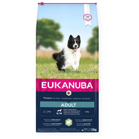 EUKANUBA Adult Small&Medium Breeds rich in lamb & rice - sucha karma dla psa - 12 kg