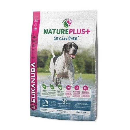 Eukanuba Nature Plus+ Adult Grain Free Salmon -sucha bezzbożowa karma dla psów dorosłych - 10kg