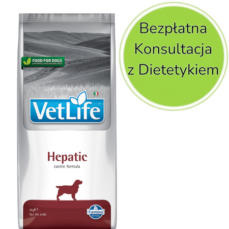 FARMINA Vet Life Hepatic Canine - sucha karma dla psa - 2 kg