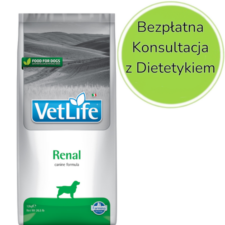 FARMINA Vet Life Renal Canine - sucha karma dla psa - 12kg