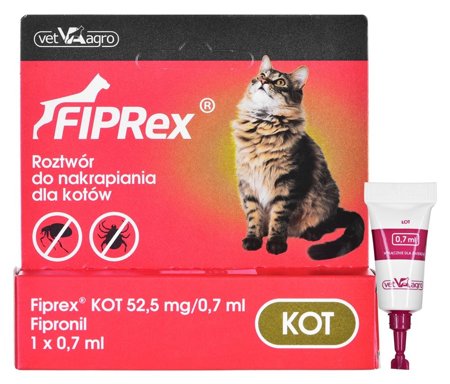 FIPREX Krople przeciw pasożytom dla kota - 0,7 ml