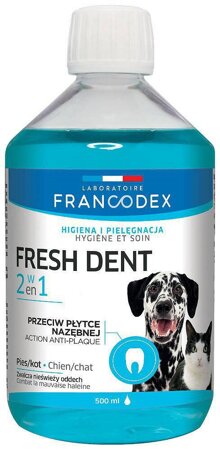 FRANCODEX Fresh Dent płyn do higieny jamy ustnej - preparat dla psa/kota - 500ml