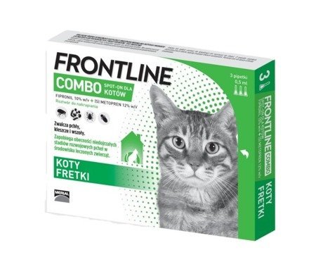 FRONTLINE Combo Spot-On dla kotów pipeta 0,5ml (3 sztuki)