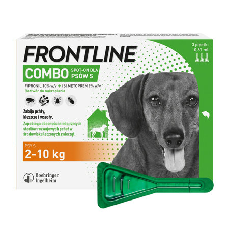 FRONTLINE Combo Spot-On dla psa pipeta S 3x0,67 ml
