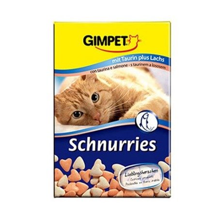 GIMPET Schnurries - przysmak witaminowy z tauryną o smaku łososia 650szt.