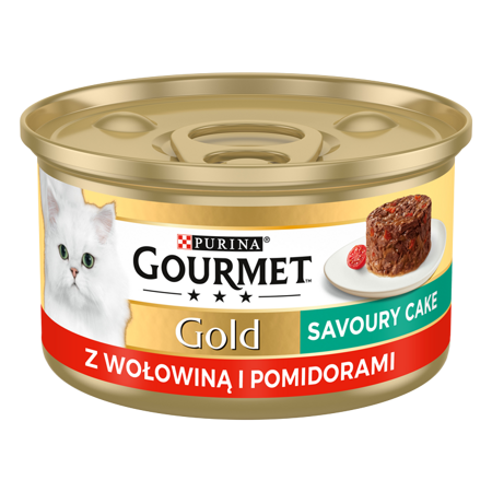 Gourmet Gold Savoury Cake wołowina z pomidorami - mokra karma dla kota - 85 g