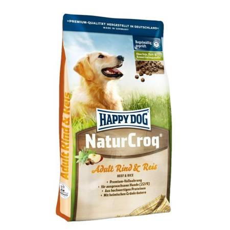 HAPPY DOG NaturCroq Rind & Reis - sucha karma dla psa - 15kg
