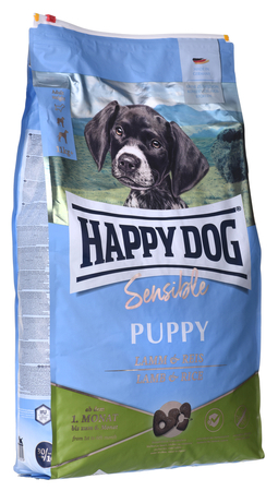 HAPPY DOG Sensible Puppy 1-6 mies. Jagnięcina z ryżem - sucha karma dla psa - 10 kg