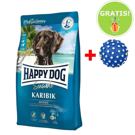 HAPPY DOG Supreme - Sensible Nutrition Karibik 12,5kg + GRATIS!