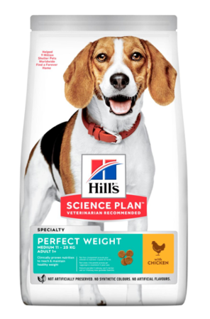 HILL'S SCIENCE PLAN Adult Perfect Weight Medium - sucha karma z kurczakiem dla psów ras średnich - 2 kg