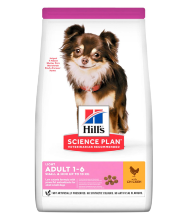 HILL'S SCIENCE PLAN Canine Adult Light Small & Mini - sucha karma z kurczakiem dla psów ras małych z nadwagą - 1,4 kg