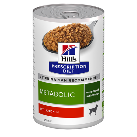 Hill's Prescription Diet Canine Metabolic z kurczakiem - mokra karma dla psa - puszka 370 g