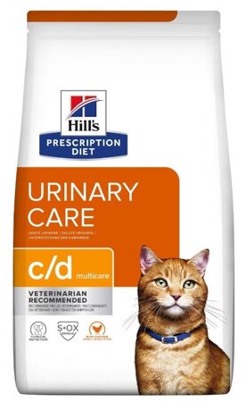 Hill's Prescription Diet Feline c/d Urinary Care - sucha karma dla kotów z chorobami układu moczowego - 1,5 kg