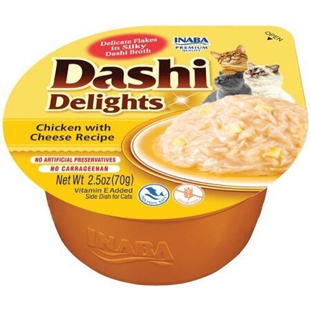 INABA Dashi Delights Kurczak z serem w bulionie - przysmak dla kota - 70g