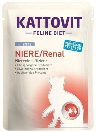 KATTOVIT Feline Diet Niere/Renal Kaczka - mokra karma dla kota - 85 g