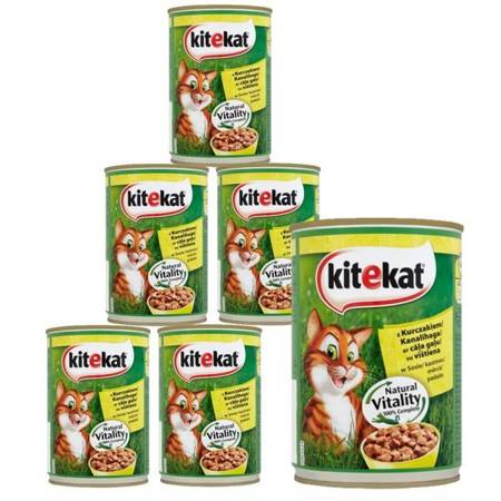 KITEKAT Kurczak - mokra karma dla kota - puszka 6x400g