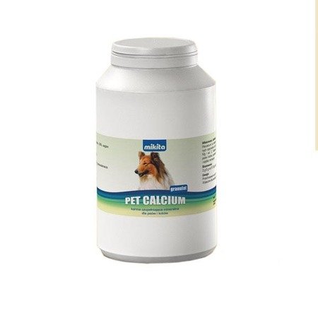 MIKITA Pet Calcium - preparat wapniowy z wit. C i magnezem dla psów i kotów granulat 500g
