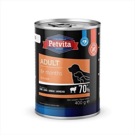 PETVITA Adult - karma mokra dla psa z jagnięciną - puszka 400g