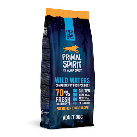 PRIMAL SPIRIT by Alpha Spirit 70% Wild Waters - sucha karma dla psa - 12kg