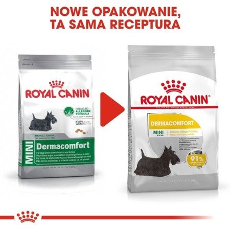 ROYAL CANIN Mini Dermacomfort - karma sucha dla psów dorosłych ras małych o wrażliwej skórze, skłonnej do podrażnień - 0,8kg