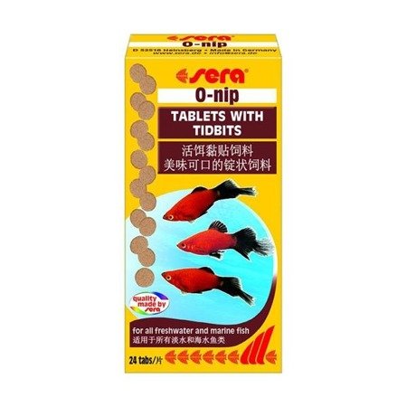 SERA O-Nip - pokarm w tabletkach dla ryb akwariowych 24tabl.