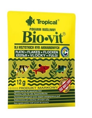 TROPICAL Bio-Vit - pokarm roślinny dla rybek 12g