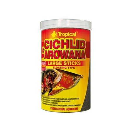 TROPICAL Cichlid & Arowana Large Sticks - pokarm dla pielęgnic i arowan 250ml/75g