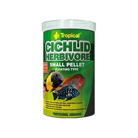 TROPICAL Cichlid Herbivore Small Pellet - pokarm dla pielęgnic roślinożernych 250ml/90g