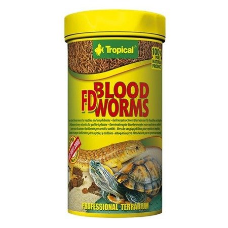 TROPICAL FD Blood Worms - liofilizowane larwy ochotki dla gadów i płazów 100ml/7g