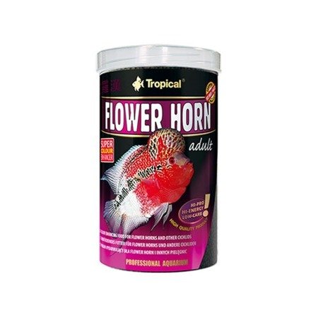 TROPICAL Flower Horn Adult Pellet - pokarm wybarwiający dla flower horn i innych pielęgnic 500ml/190g