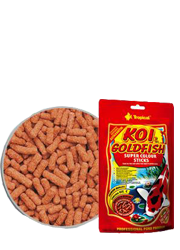 TROPICAL Koi & GoldFish Colour Sticks - pokarm wybarwiający w pałeczkach dla ryb stawowych 21l/1,5kg