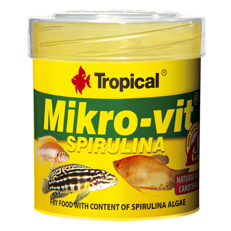 TROPICAL Mikrovit Spirulina - pokarm roślinny dla narybku 50ml/32g