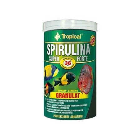 TROPICAL Spirulina Super Forte Granulat - pokarm roślinny dla rybek 5l/3kg