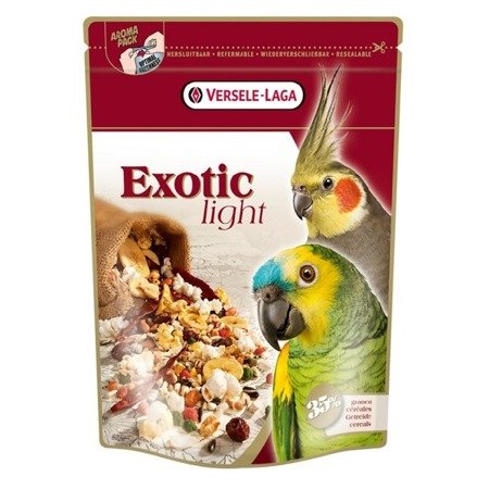 VERSELE LAGA Exotis Light - mieszanka z prażonymi ziarnami dla dużych i średnich papug - 0,75kg