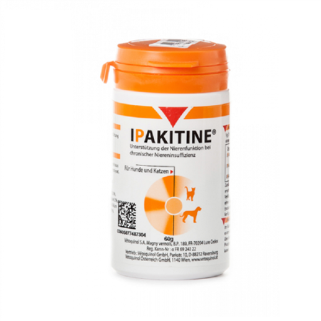 VETOQUINOL Ipakitine - preparat witaminowy wspomagający funkcjonowanie nerek 60g