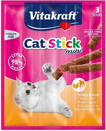 VITAKRAFT Cat Stick Mini - przysmak dla kota smak: indyk/jagnięcina