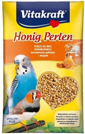 VITAKRAFT Honig Perlen - pokarm z miodem dla papugi falistej 20g