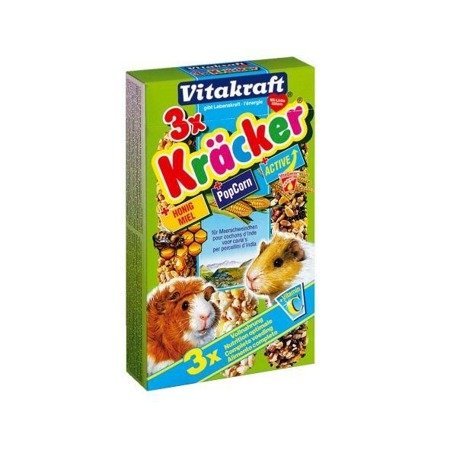 VITAKRAFT Kracker Mix - kolba miód popcorn dla świnki morskiej 3szt.